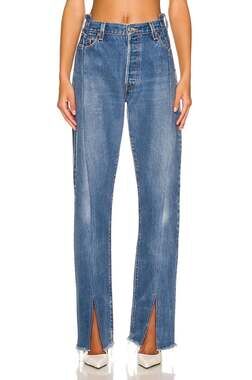 Eb Denim High Rise Blue Split Hem Og Denim Jeans Size 30